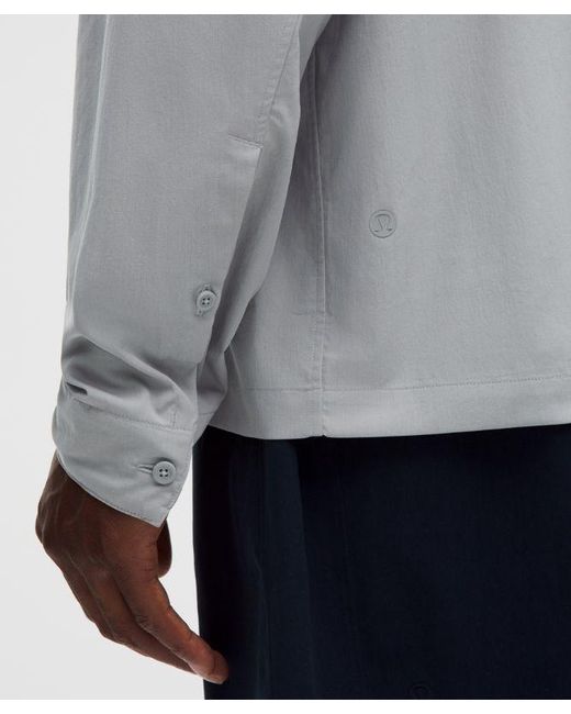lululemon athletica Gray Unshaken Long-Sleeve Collared Shirt for men