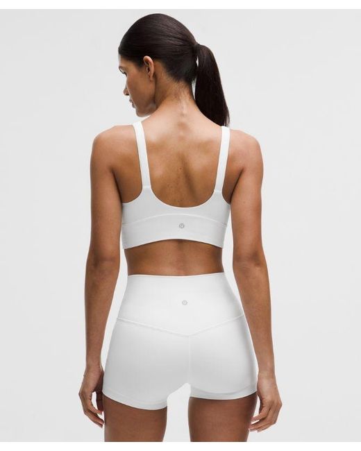 lululemon athletica White – Focuser V-Neck Sports Bra Light Support, A/B Cup – –