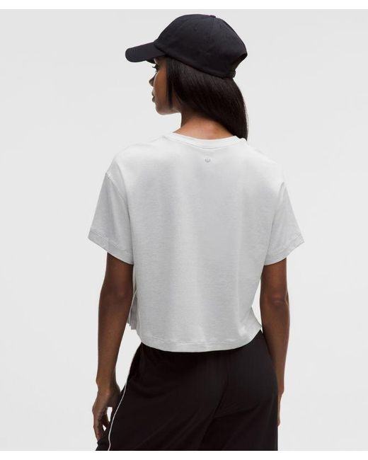 lululemon athletica White – Softy Suedey Relaxed Short-Sleeve Shirt – – Size Large