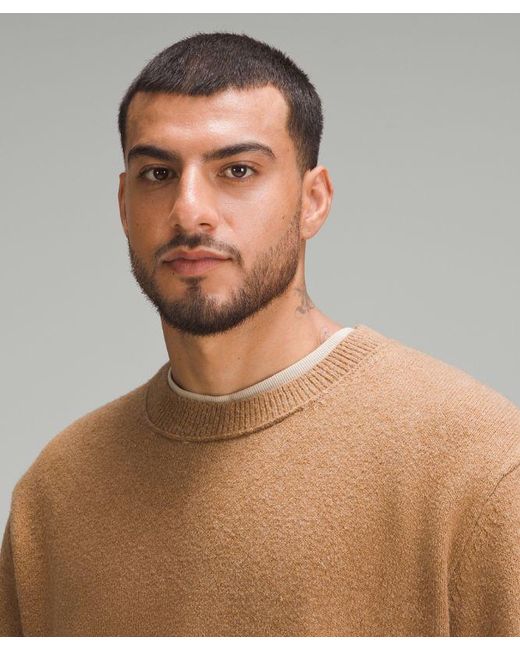 lululemon athletica Brown Relaxed-Fit Knit Sweater for men