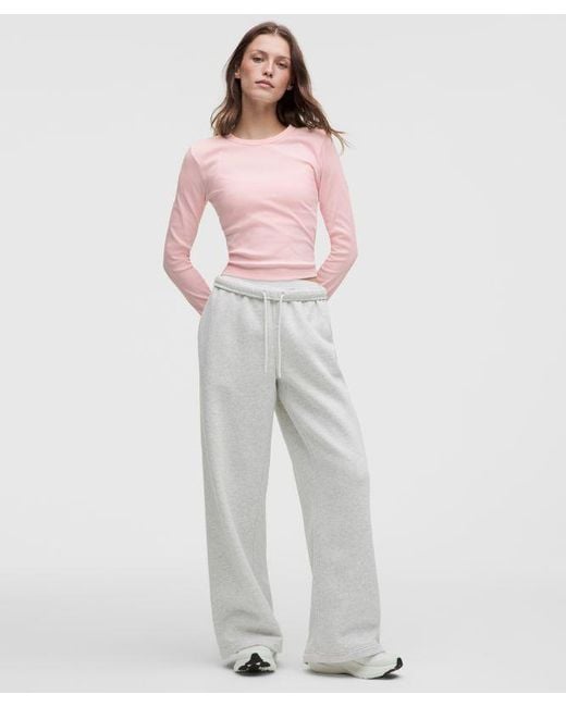 lululemon athletica Pink – Little Ribbed Long-Sleeve Tee – – Size Large