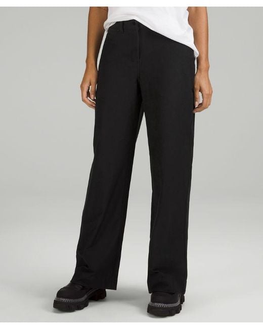 lululemon athletica City Sleek 5 Pocket High-rise Wide-leg Pants Full Length Light Utilitech - Color Black - Size 25