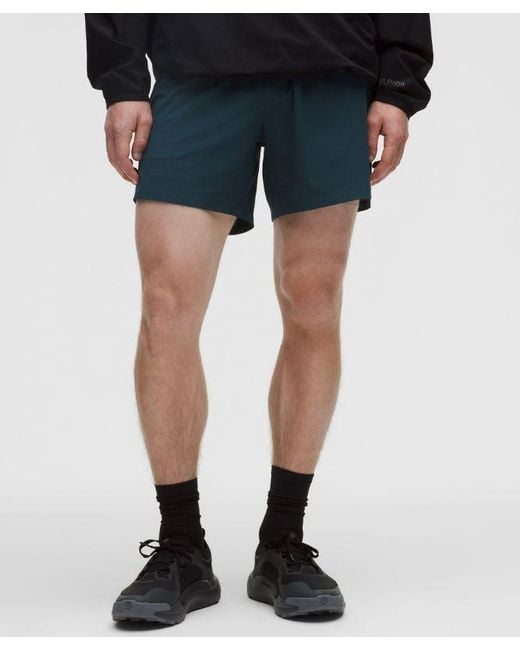 lululemon athletica Black Mile Maker Ripstop Lined Short 6" for men