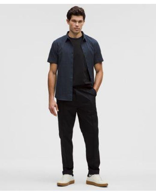 lululemon athletica Blue Airing Easy Short-Sleeve Shirt for men