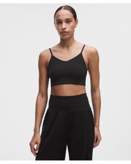 lululemon athletica Black – Bend This Cami Spaghetti-Strap Sports Bra Light Support, A–C Cups – – Size Large/Xl