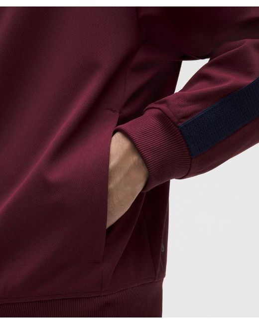 lululemon athletica Red Pique Relaxed-Fit Track Jacket for men