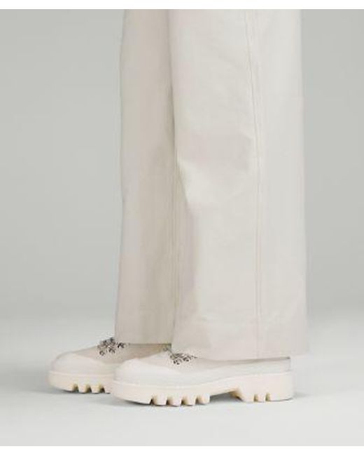 lululemon athletica City Sleek 5 Pocket High-rise Wide-leg Pants Full Length Light Utilitech - Color White - Size 26