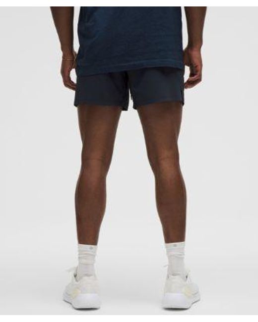 lululemon athletica Blue License To Train Linerless Short 5" for men