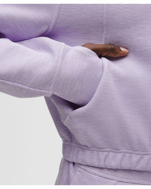 lululemon athletica Purple Scuba Cropped Funnel-Neck Half Zip
