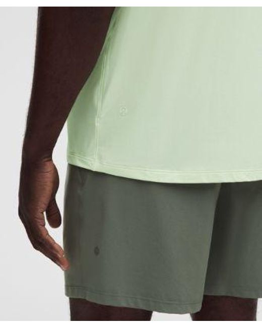 lululemon athletica Green Brushed Yoga Crewneck T-Shirt for men