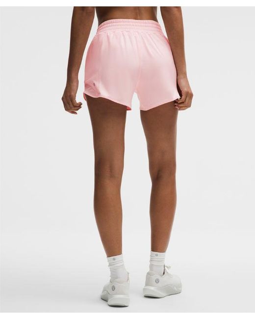 lululemon athletica Red Hotty Hot High-Rise Lined Short 4"