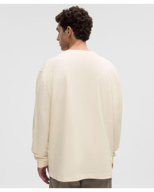 lululemon athletica Natural – Heavyweight Jersey Long-Sleeve Shirt – – Size Small for men