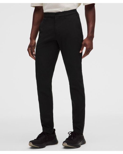 lululemon athletica Black Abc Slim-Fit Trouser 34L for men