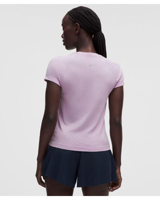 lululemon athletica Purple – Swiftly Tech Short-Sleeve Shirt 2.0 Waist Length – – Size 14