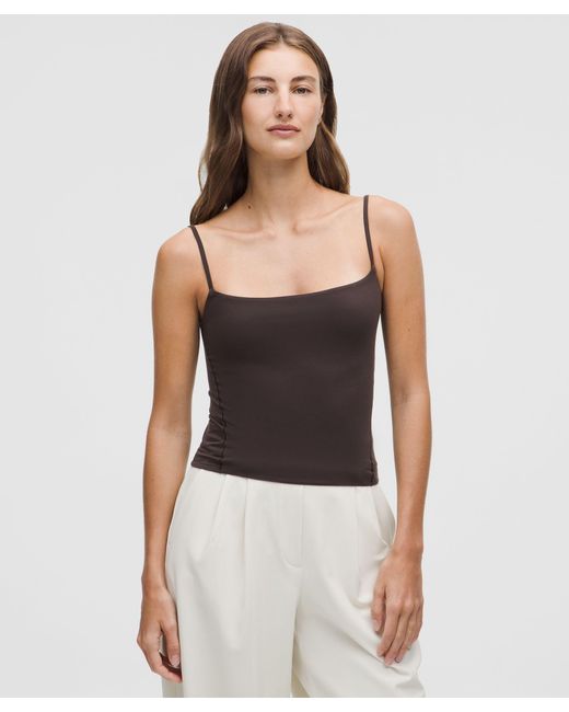 lululemon athletica Black Wundermost Ultra-Soft Nulu Spaghetti-Strap Adjustable Cami
