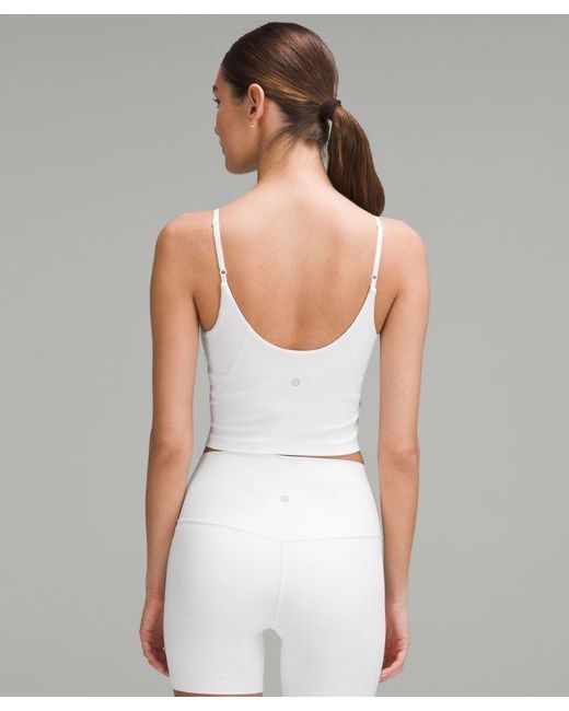 lululemon athletica Gray Align Cropped Cami Tank Top Light Support, A/B Cup