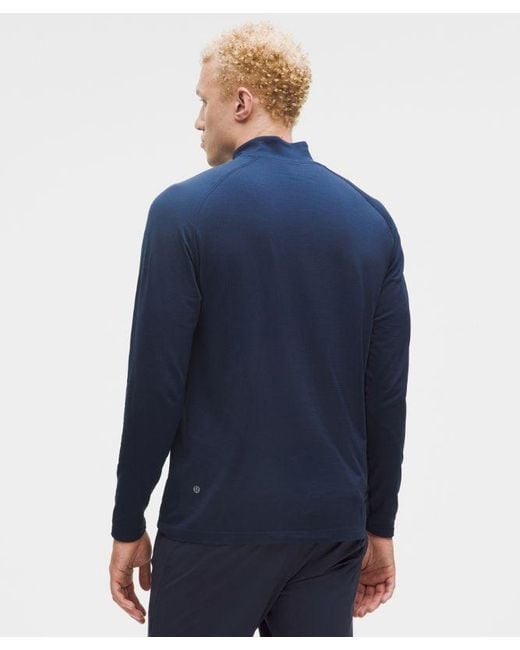 lululemon athletica Blue – Metal Vent Tech Half Zip Long-Sleeve Top – – Size Large for men