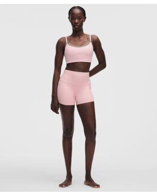 lululemon athletica Pink – Flow Y Sports Bra Light Support, A/B Cup Evolve – – Size Large