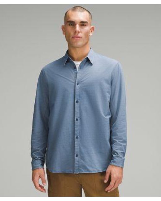 lululemon athletica Commission Long-sleeve Shirt - Color Blue - Size L for men