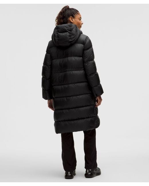 lululemon athletica Black Featherweight 900-Down-Fill Long Puffer Jacket