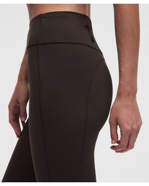 lululemon athletica Black Fast And Free 6-Pocket High-Rise Crop 23"