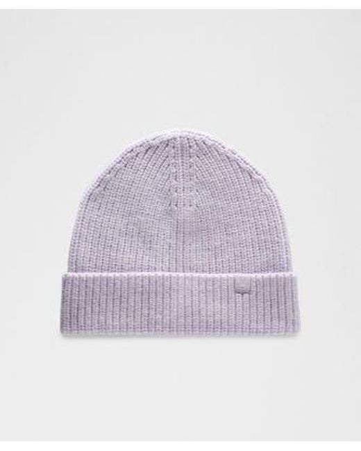 lululemon athletica Purple – Close-Fit Ribbed Knit Beanie Hat – Wool-Blend –