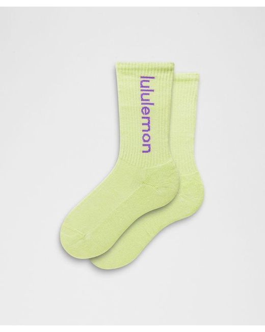 lululemon athletica White – Daily Essential Crew Socks Wordmark – – for men