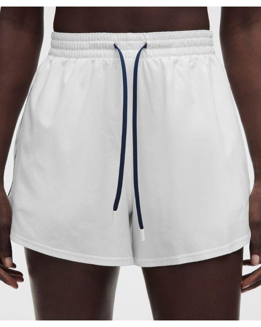 lululemon athletica White – Court Rival High-Rise Shorts – 3" – – Size 4