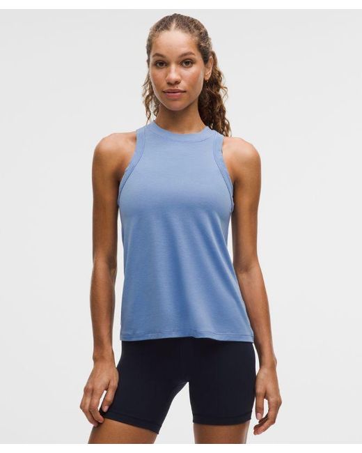 lululemon athletica Blue Jersey Training Tank Top