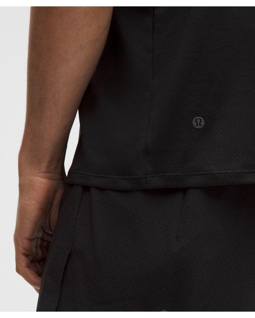 lululemon athletica Black Fast And Free Short-Sleeve Shirt for men