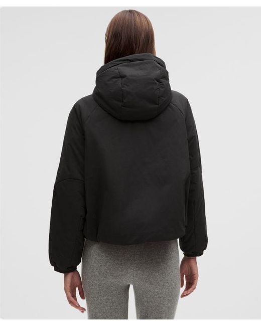lululemon athletica Black Water-Resistant Insulated Hooded Jacket