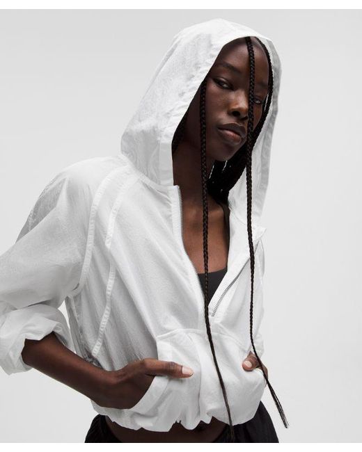 lululemon athletica White Scuba Cropped Anorak