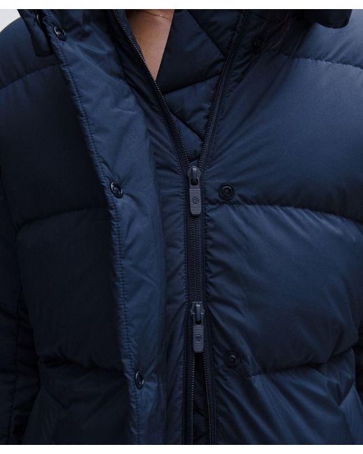 lululemon athletica Blue Wunder Puff 600-Down-Fill Long Jacket
