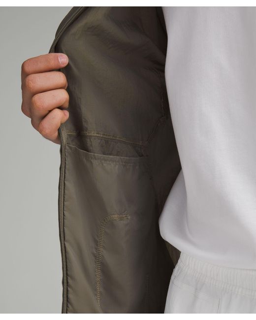 lululemon athletica Gray Textured Full-zip Hooded Jacket