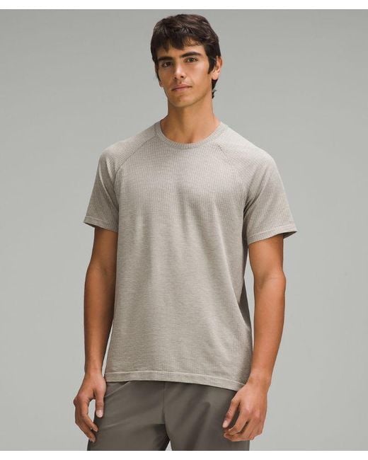 lululemon athletica Gray – Metal Vent Tech Short-Sleeve Shirt – – for men