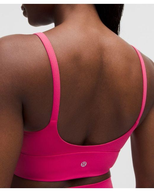 lululemon athletica Pink Focuser Scoop-Neck Bra Nulu