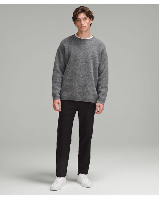 lululemon athletica Gray Alpaca Wool-blend Crewneck Sweater
