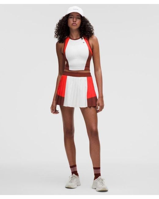 lululemon athletica Red – Court Champ High-Neck Tennis Tank Top – – Size Large