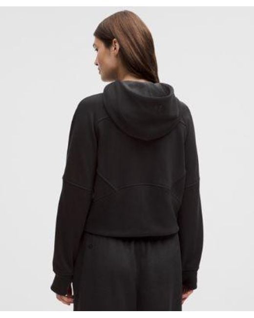 lululemon athletica Black – Scuba Oversized Full-Zip Hoodie Plush – – Size Medium/Large