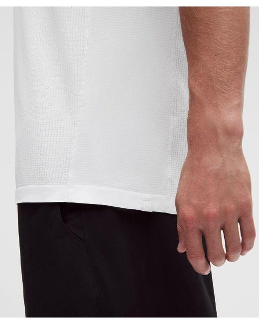 lululemon athletica White – Textured Seamless Polo Shirt – – Size Large for men