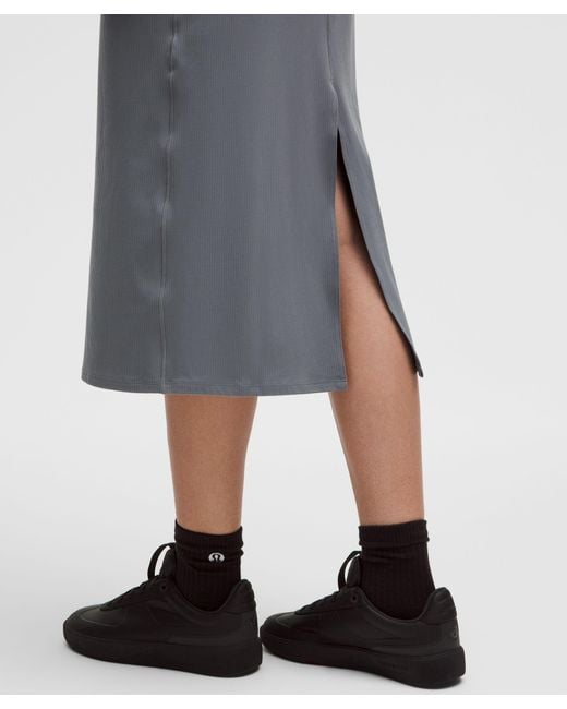 lululemon athletica Blue – All Aligned Ribbed Midi Dress – – Size 4