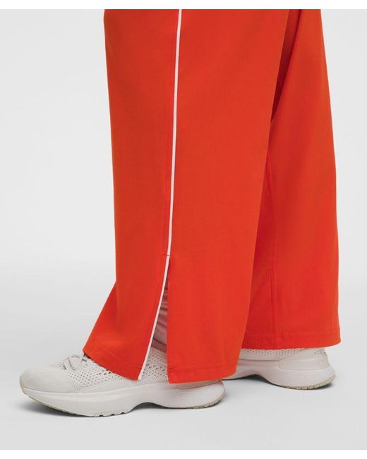 lululemon athletica Red – Court Rival Wide-Leg Track Pants Regular Contrast Drawcord – – Size 4
