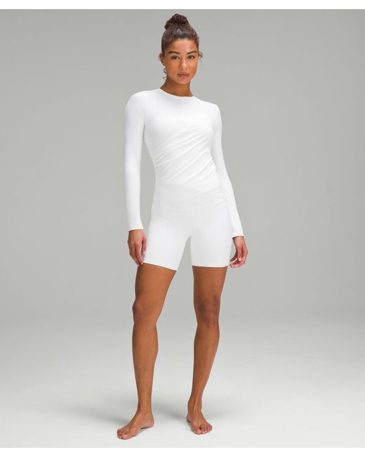 lululemon athletica White Light Smoothcover Wrap-front Long-sleeve Shirt