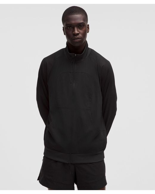 lululemon athletica Black – Mesh Full-Zip Track Jacket Slnsh Collection – – Size Large for men