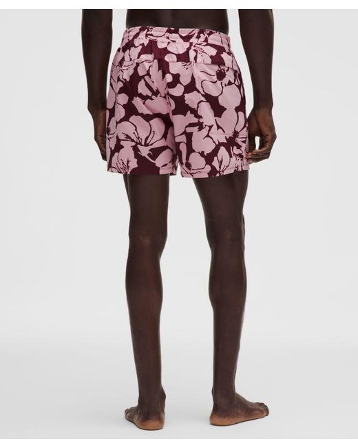 lululemon athletica Red Swim Short 5" for men
