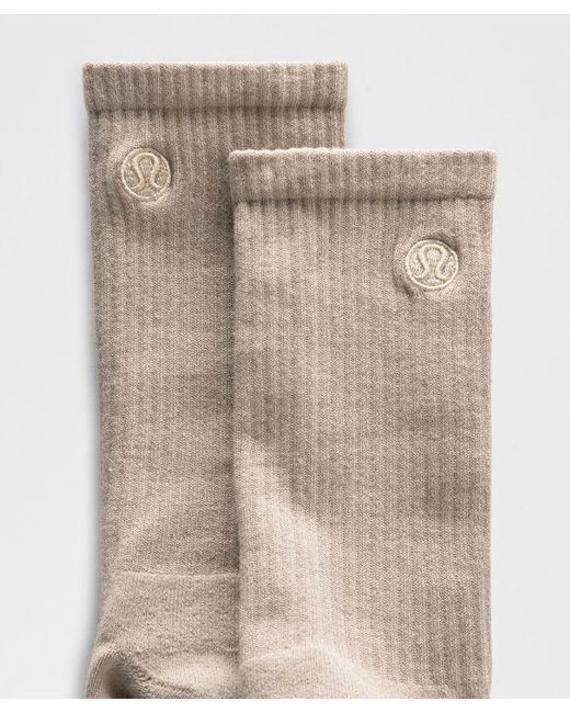 lululemon athletica Natural Daily Essential Crew Socks