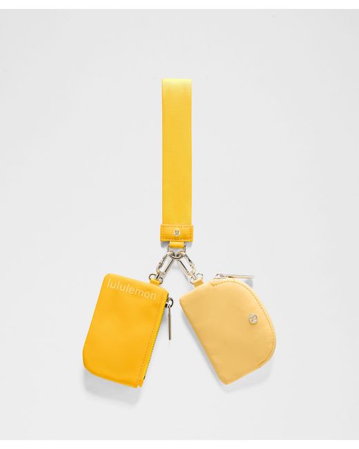 lululemon athletica Yellow Dual Pouch Wristlet