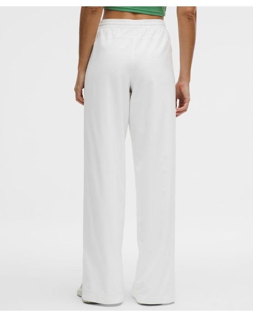 lululemon athletica White – Court Rival Wide-Leg Track Pants Regular Contrast Drawcord – – Size 14