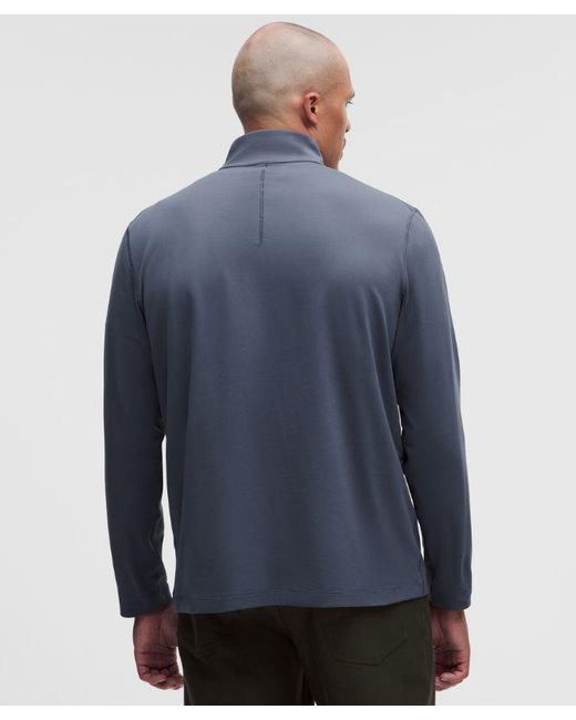 lululemon athletica Blue – Soft Jersey Half Zip Long-Sleeve Top – – Size Large for men