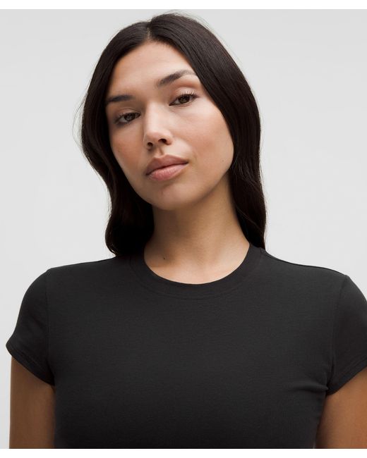 lululemon athletica Black Organic Cotton Baby Tee